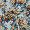 Tela satén con lycra floral